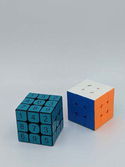 3x3x3 Turquoise Blue Sudoku Cube | Puzzle | Handmade