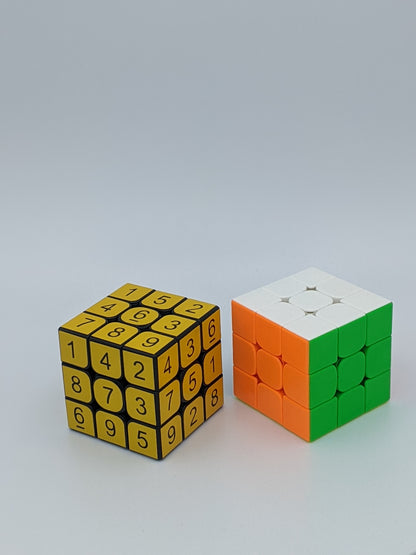 3x3x3 Signal Yellow Sudoku Cube | Puzzle | Handmade