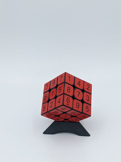 3x3x3 Light Red Sudoku Cube | Puzzle | Handmade