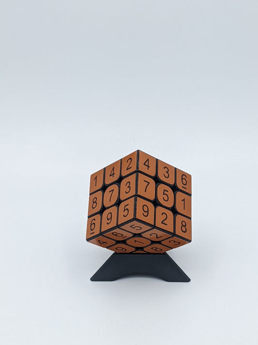 3x3x3 Nut Brown Sudoku Cube | Puzzle | Handmade