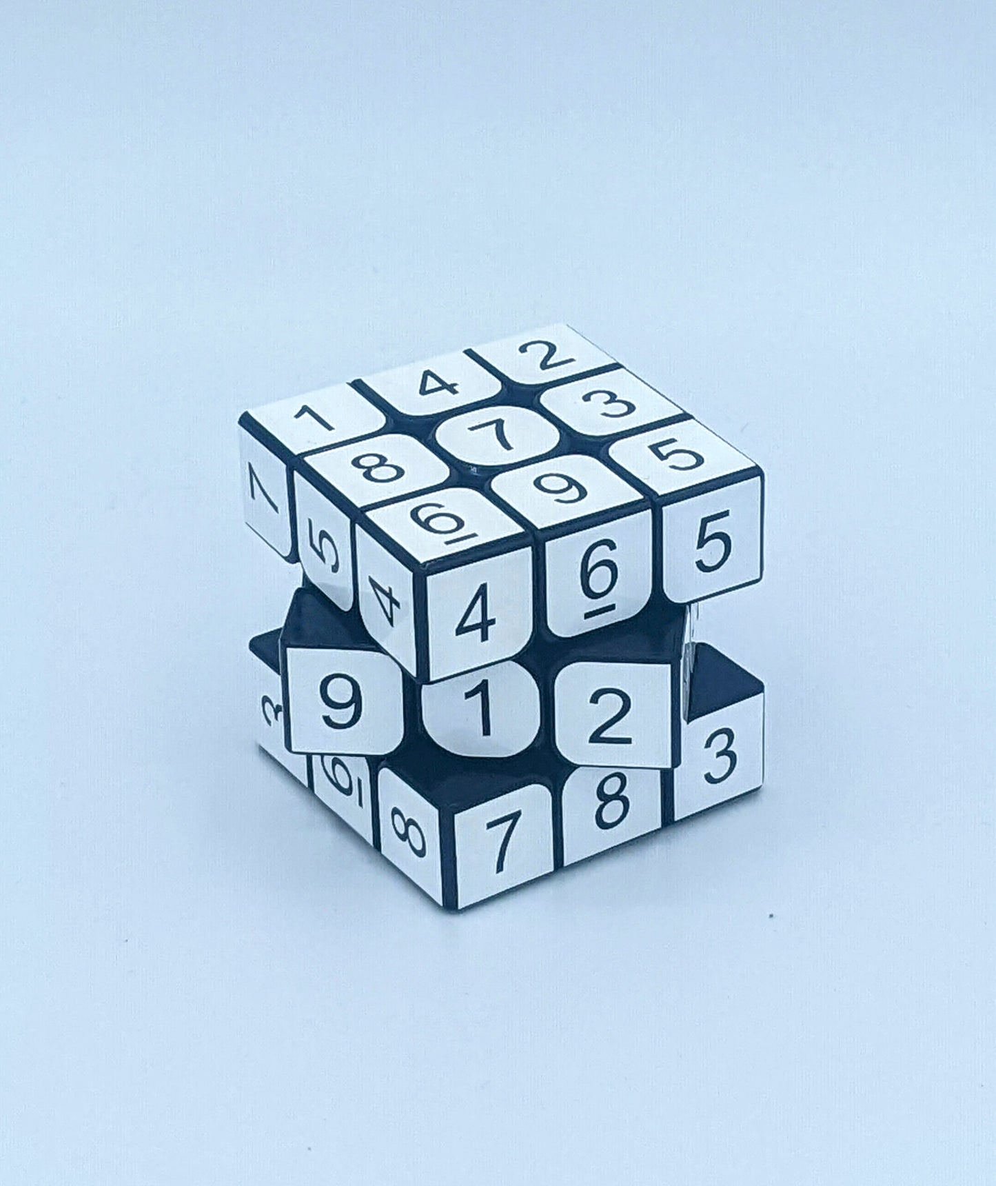 3x3x3 White Sudoku Cube | Puzzle | Handmade