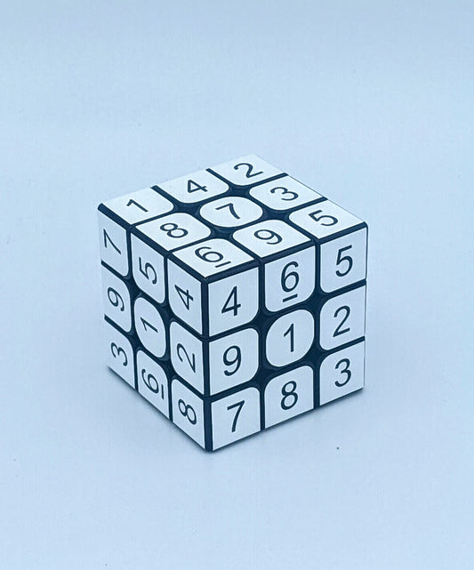 3x3x3 White Sudoku Cube | Puzzle | Handmade