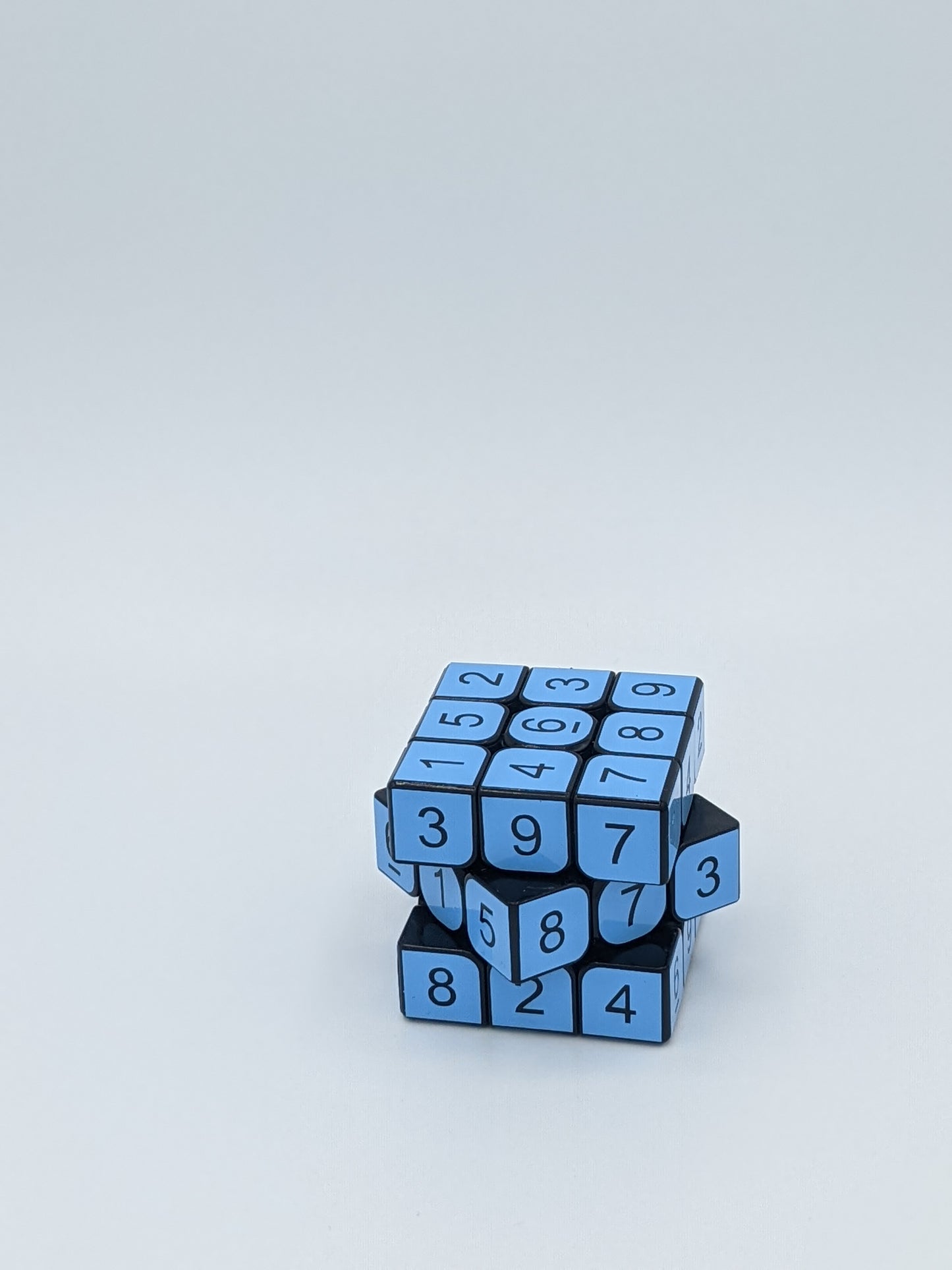 3x3x3 Ice Blue Sudoku Cube | Puzzle | Handmade