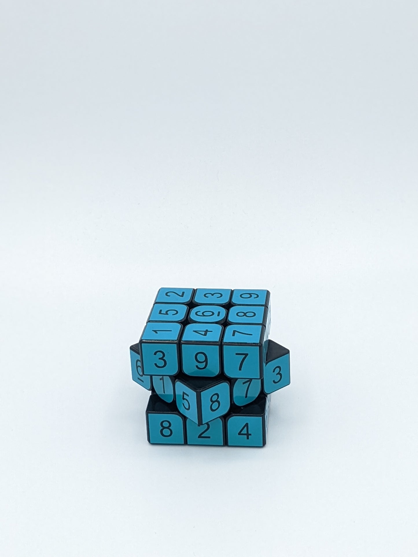 3x3x3 Turquoise Blue Sudoku Cube | Puzzle | Handmade