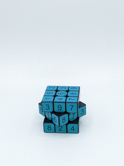 3x3x3 Turquoise Blue Sudoku Cube | Puzzle | Handmade
