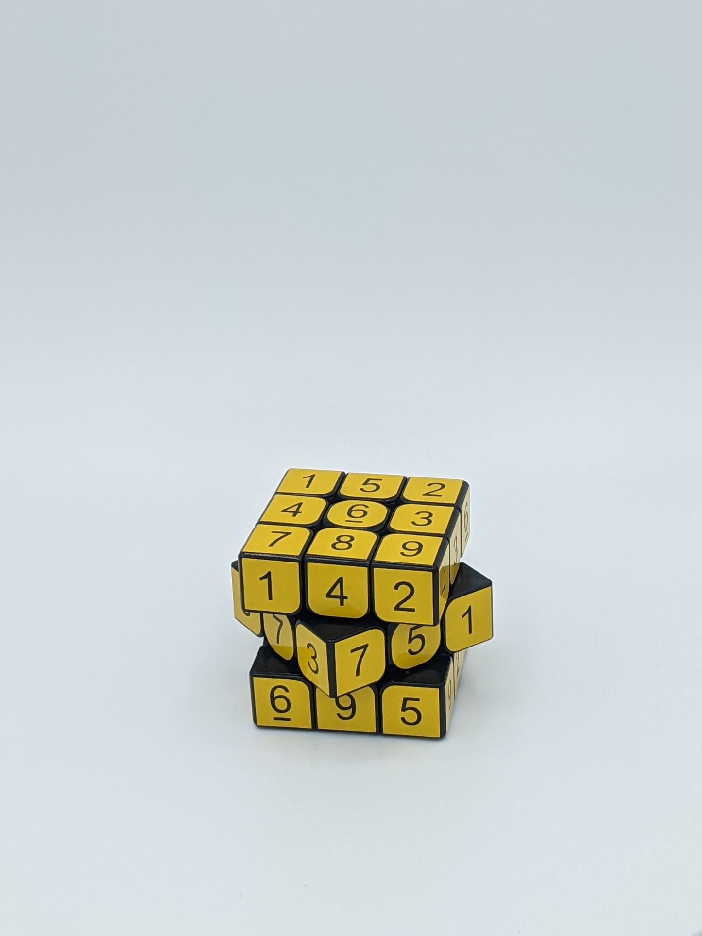 3x3x3 Signal Yellow Sudoku Cube | Puzzle | Handmade