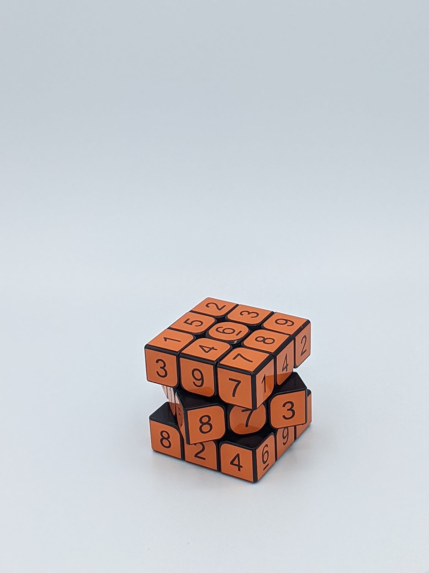 3x3x3 Light Orange Sudoku Cube | Puzzle | Handmade