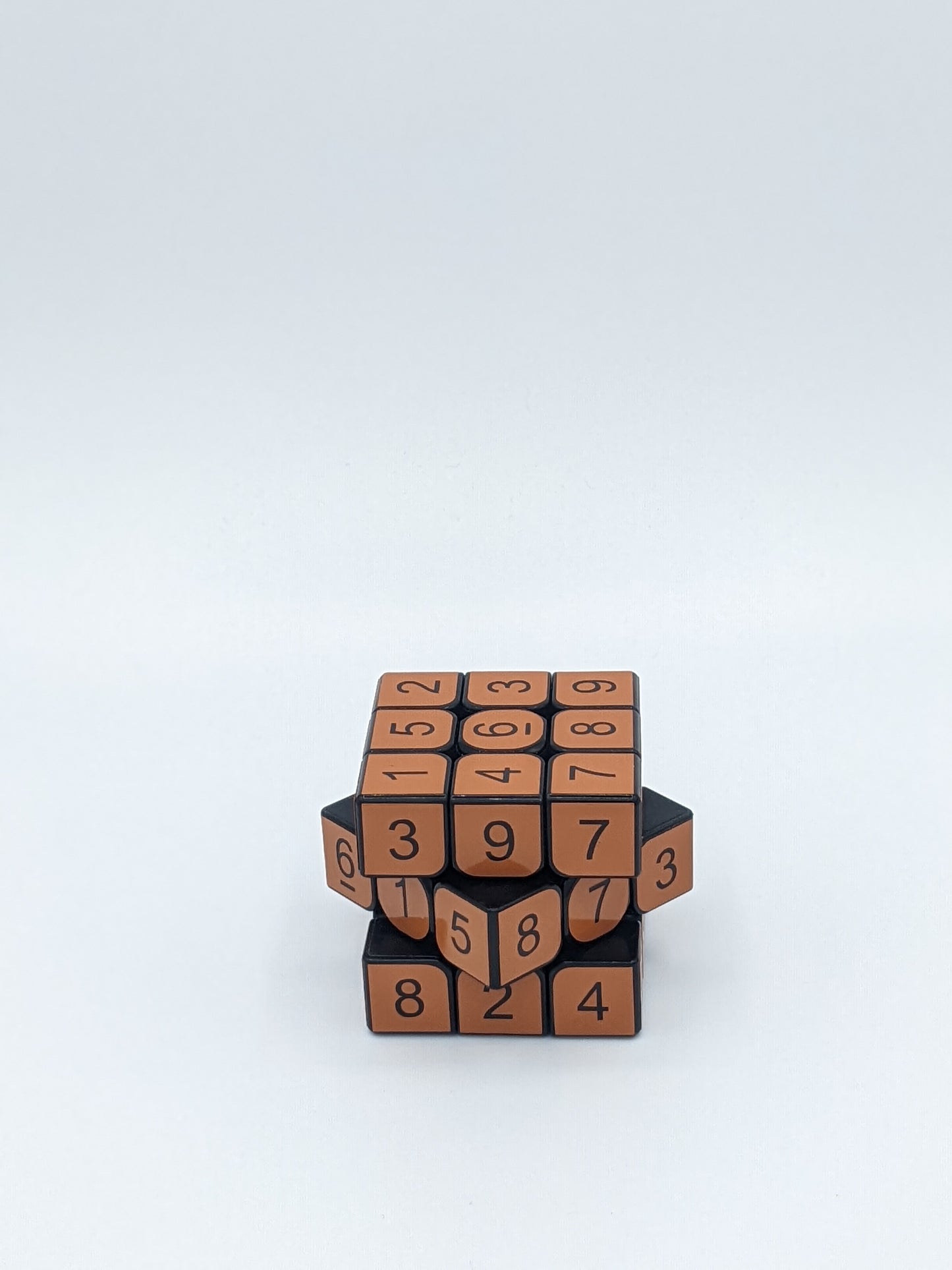 3x3x3 Nut Brown Sudoku Cube | Puzzle | Handmade