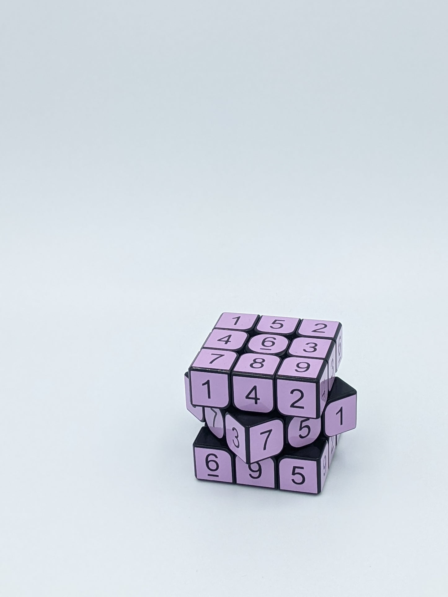 3x3x3 Lilac Sudoku Cube | Puzzle | Handmade