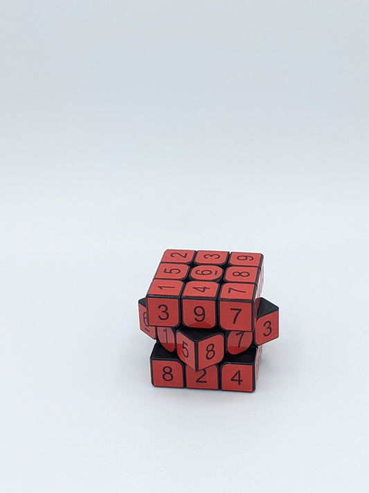 3x3x3 Light Red Sudoku Cube | Puzzle | Handmade