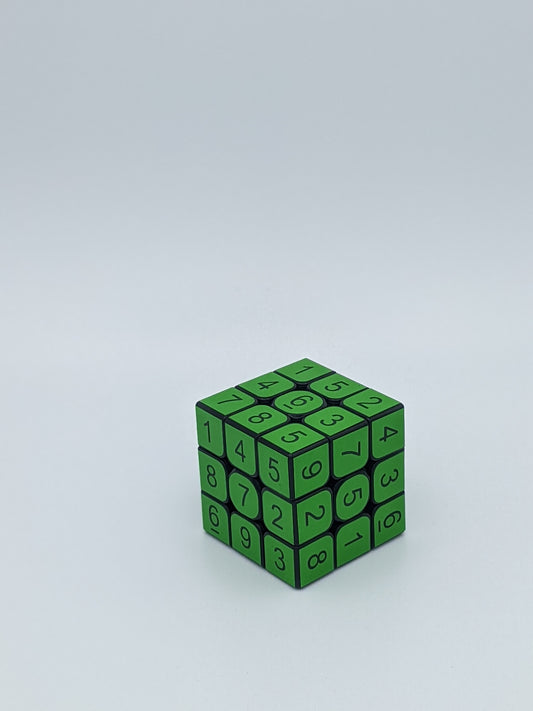 3x3x3 Yellow-Green Sudoku Cube | Puzzle | Handmade