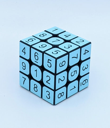 3x3x3 Pastel Turquoise Sudoku Cube | Puzzle | Handmade