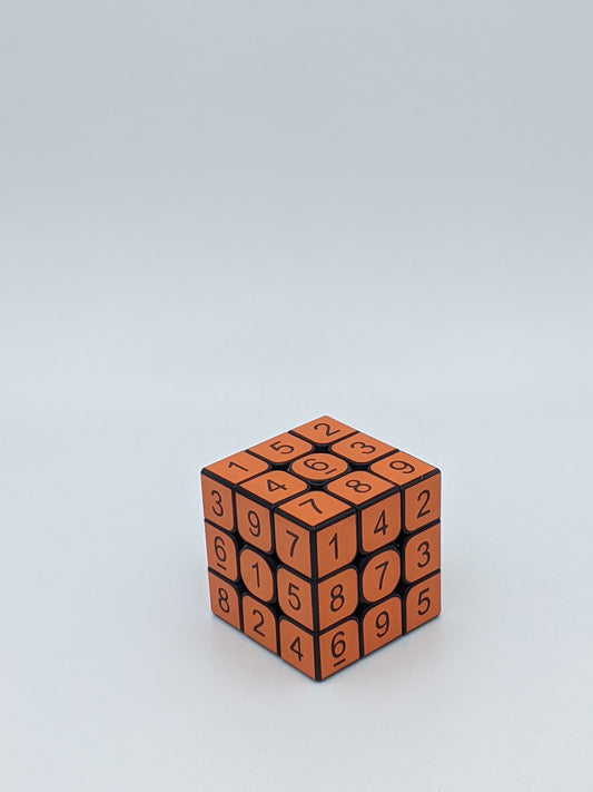 3x3x3 Light Orange Sudoku Cube | Puzzle | Handmade