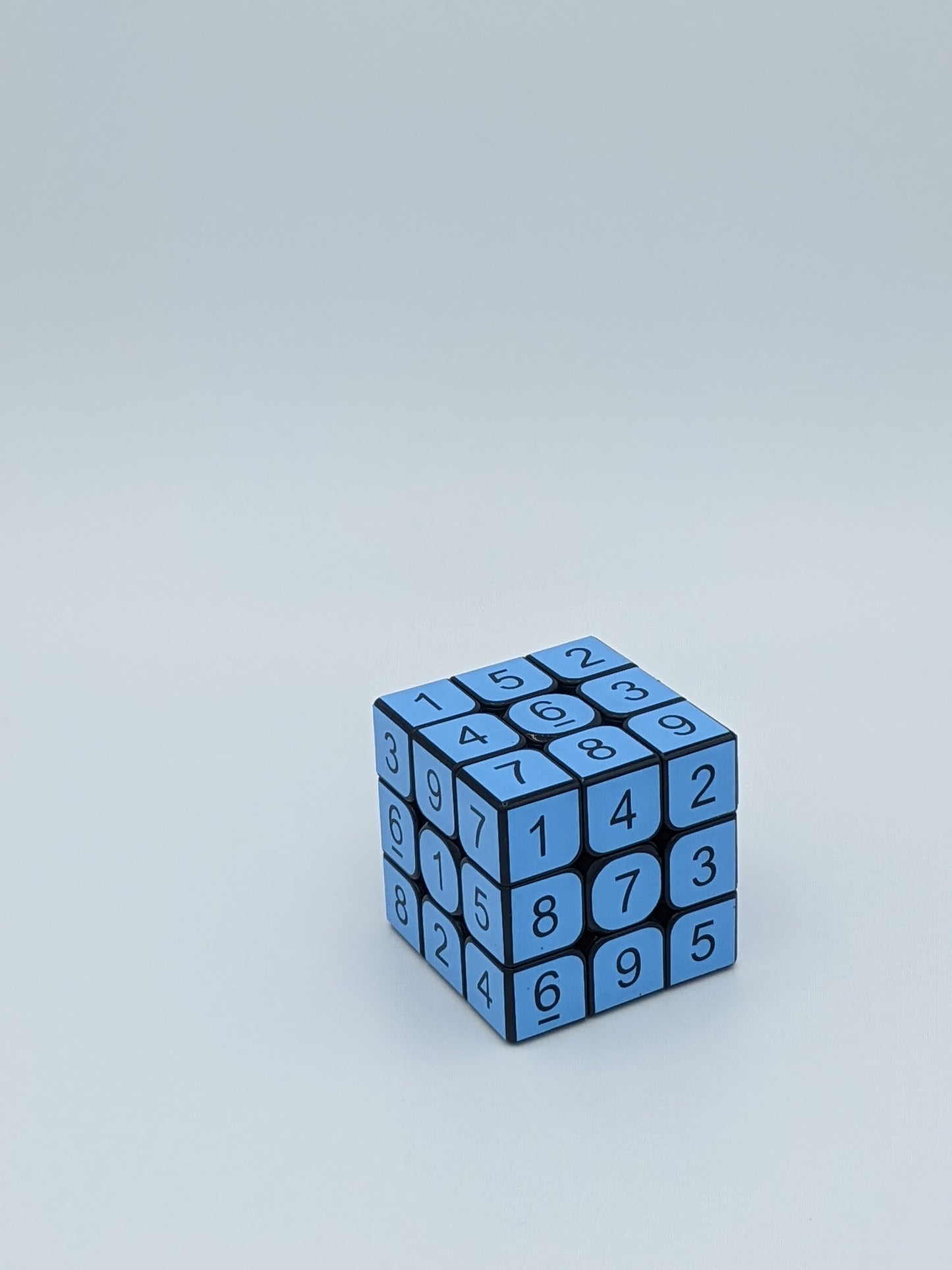 3x3x3 Ice Blue Sudoku Cube | Puzzle | Handmade