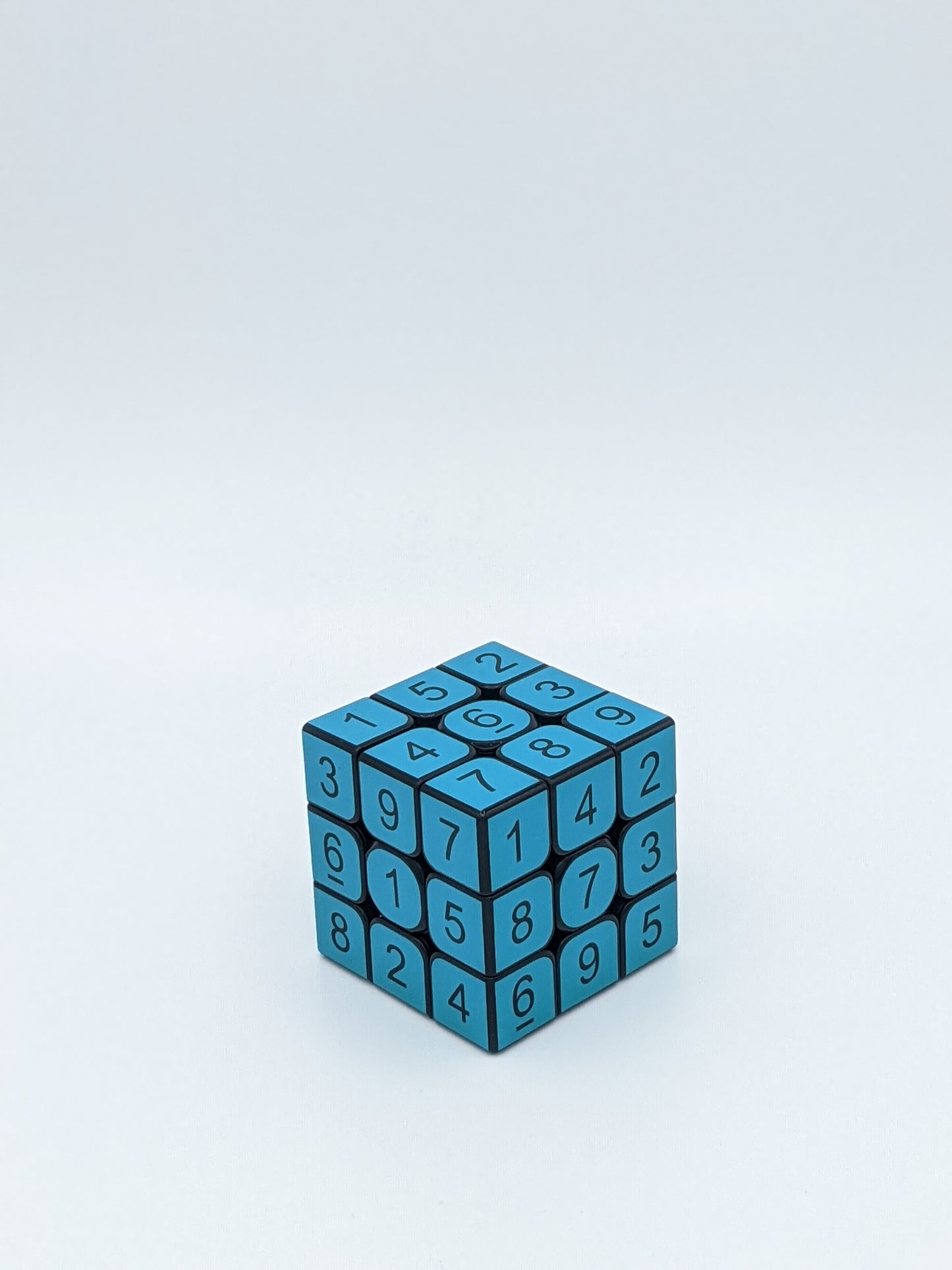 3x3x3 Turquoise Blue Sudoku Cube | Puzzle | Handmade