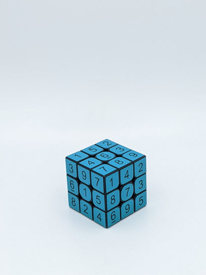3x3x3 Turquoise Blue Sudoku Cube | Puzzle | Handmade