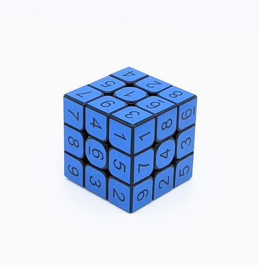 3x3x3 Signal Blue Sudoku Cube | Puzzle | Handmade