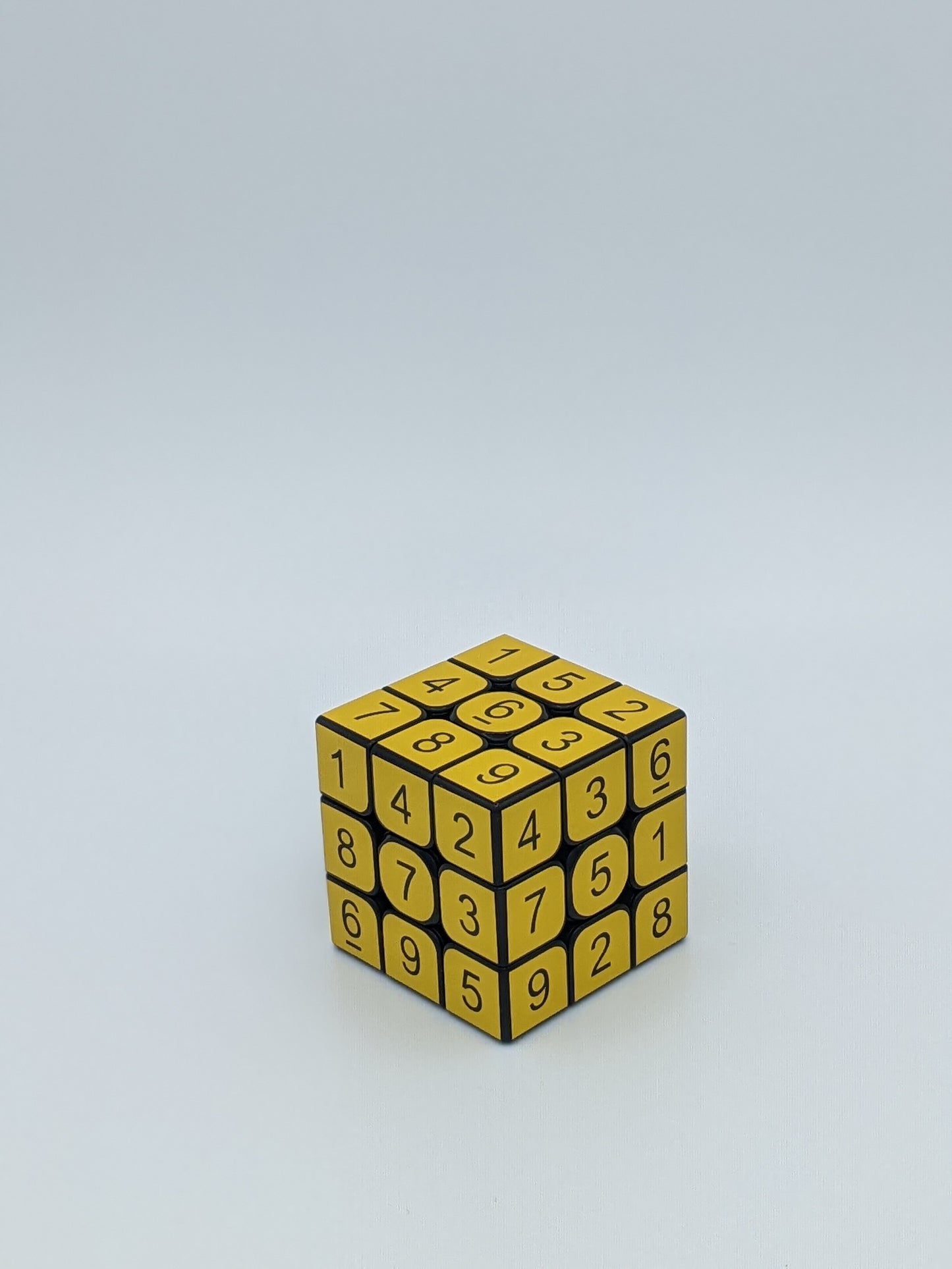 3x3x3 Signal Yellow Sudoku Cube | Puzzle | Handmade