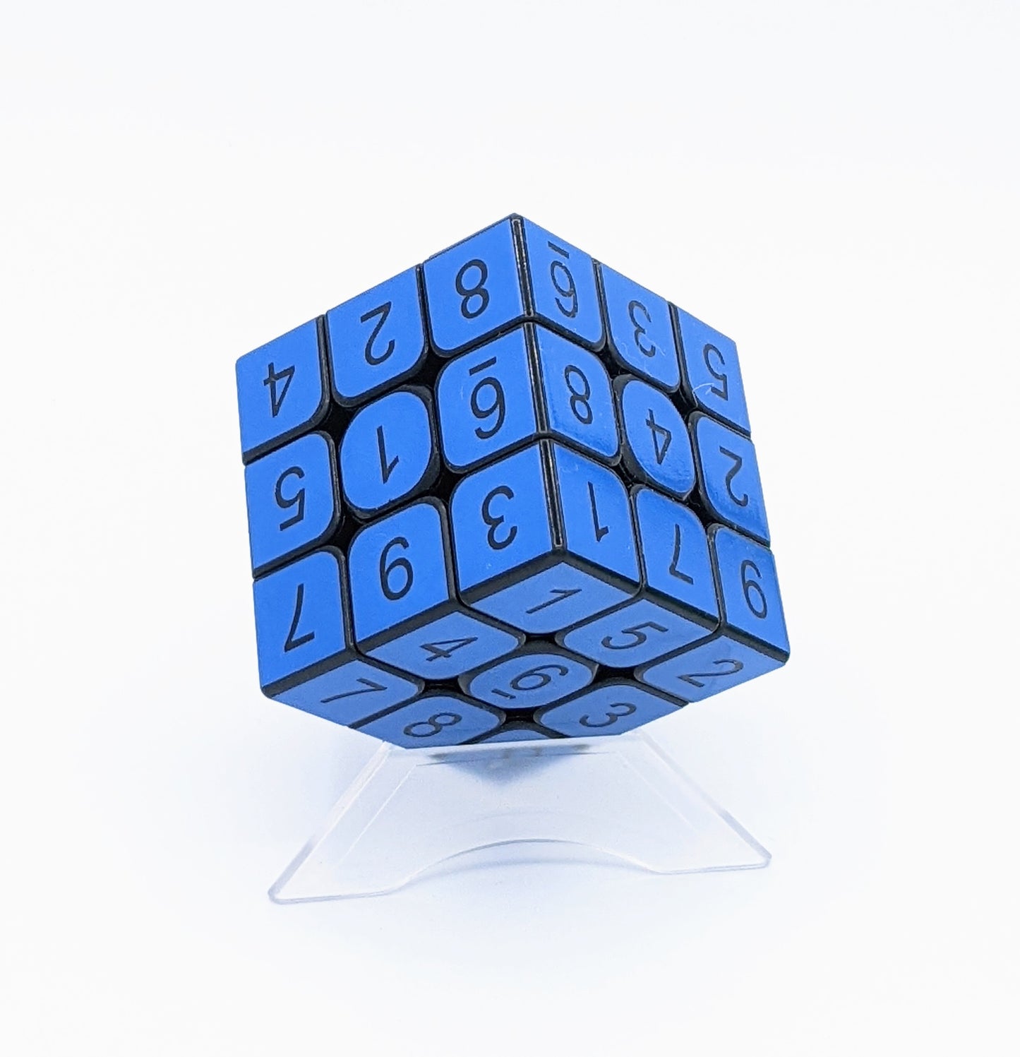 3x3x3 Signal Blue Sudoku Cube | Puzzle | Handmade