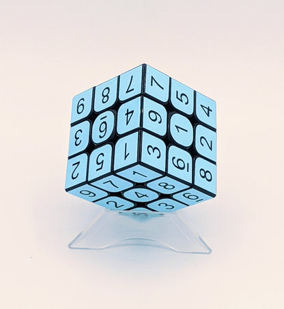 3x3x3 Pastel Turquoise Sudoku Cube | Puzzle | Handmade