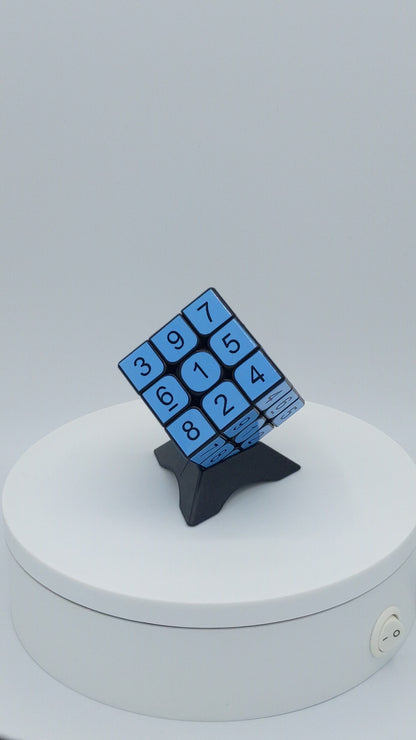 3x3x3 Ice Blue Sudoku Cube | Puzzle | Handmade