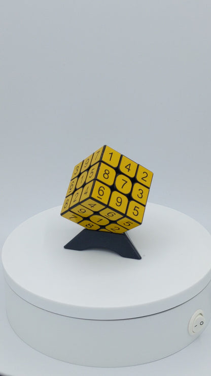 3x3x3 Signal Yellow Sudoku Cube | Puzzle | Handmade