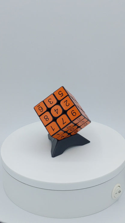 3x3x3 Light Orange Sudoku Cube | Puzzle | Handmade