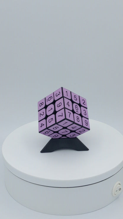 3x3x3 Lilac Sudoku Cube | Puzzle | Handmade