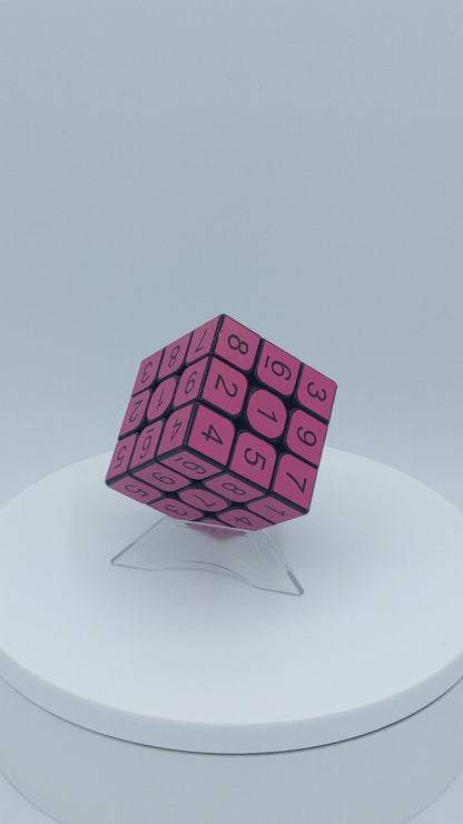 3x3x3 Pink Sudoku Cube | Puzzle | Handmade