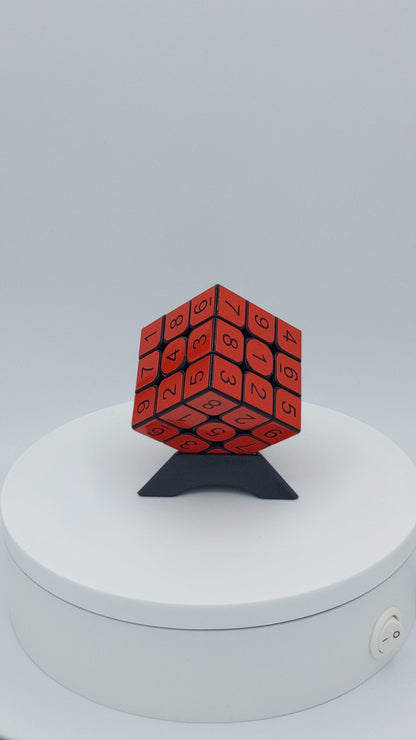 3x3x3 Light Red Sudoku Cube | Puzzle | Handmade